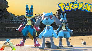 Lucario Evolutions Riolu Lucario Mega Lucario Pokemon Evolved Update 1 54 Ark Modded Gameplay