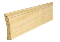 After cutting baseboard to wrap around the whole room, i was ready to nail it in securely. Baseboard Mouldings At Menards