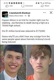 So Caysen Allison bond was lowered to $175,000 but Karmelo Anthony's bond  was only lowered to $250,000. Hmmm... I wonder why!?!?🤔🤷🏾‍♂️🤔😂🤣😂🤣