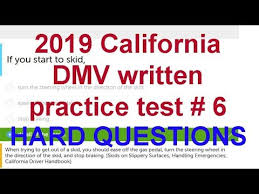 2019 California Dmv Written Test 6 Hard Questions California Dmv Written Test 2019