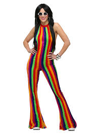 womens 70s disco jumpsuit costume