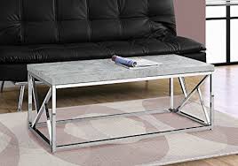 Enhance the trendy contemporary look of your casual dining area with this coffee metal space saver. Monarch Specialties Coffee Table Grey Cement With Chrome Metal Buy Online In Andorra At Desertcart 47385183