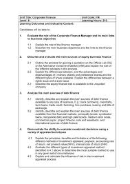 Works with senior management and business units to determine. Corporate Finance Association Of Business Executives