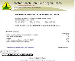 Cara Semakan Dan Bayaran Cukai Tanah Negeri Sabah