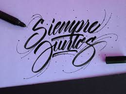 Siempre Juntos Caligrafia Brush Brushlettering Calligraphy Digital Lettering Letter Typography Tatuajes Iniciales Tipografia Letras Letras Chidas