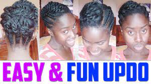 African american updo hairstyles for natural hair are becoming way more popular. Easy Updo For Short To Medium Length Hair Natural Hairstyle Youtube