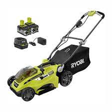 Led lights on the front; Ryobi One 18v 16 In Hybrid Walk Behind Push Lawn Mower With 2 4 0 Ah Batteries And Charger P1121 The Home Depot