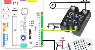 Crydom Ssr Solid State Relay Interfacing With Arduino And Dht22 Temperature Sensor Arduino Arduino Projects Electronics Projects