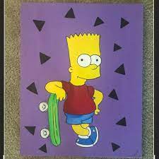 Want to discover art related to bartsimpson? Wall Decor Canvas Art Painting Bart Simpson Poshmark