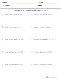 Percentage online worksheet for middle school. Percent Worksheets Percent Worksheets For Practice
