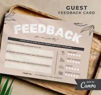 Airbnb Comment Card | Editable Canva Template | Airbnb Feedback Card |  Suggestions Card | VRBO Guest Feedback Card | Printable Comment Card