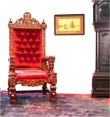 Giant Winged Angel Throne Arm Chair With Red Velvet Fabric King Queen Armchair Chair Red Velvet Chair