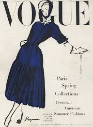 From The Archives Dior S New Look In Vogue Vogue Covers Blue Art Prints Vogue Magazine Covers