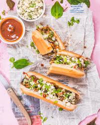 Hot Dog Vegetariens Aux Champignons Cuisine Moi Un Mouton Recette Idee Repas Vegetarien Hot Dog Recettes Vegetarien