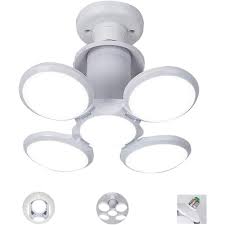 2020 Led Garage Basement Lights Bulb Deformable Garage Ceiling Lighting 40w E26 E27 Daylight Lamps With 4 Adjustable Panels For Workshop Barn From Brightness 8888 11 46 Dhgate Com