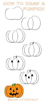Halloween pumpkins drawing tutorial step 2: How To Draw A Pumpkin Pumpkin Drawing Halloween Drawings Halloween Pictures To Draw