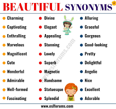 Beautiful Synonym 60 Best Synonyms For Beautiful Esl Forums English Vocabulary Words Writing Words Learn English Words