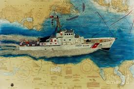 uscg cuttyhunk cathy peek nautical chart map art