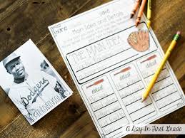 Quick Grab A Lesson Jackie Robinson Freebie Jackie Robinson Activities Jackie Robinson Black History Month Lessons