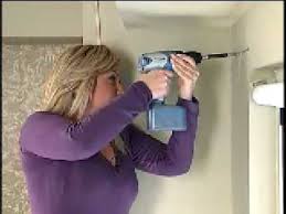 Gypsum brand name) isn't easy. How To Hang A Curtain Rod With Barbara K Youtube