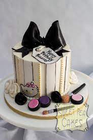 Black and gold makeup cake. Elegant Makeup Cake Birthday Cakes Make Up Cake Black And Gold Cake Cake