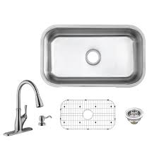 White kitchen sink faucet with tall necklace bust display stand. Plumbing Fixtures All In One Undermount Stainless Steel 16 In 0 Hole Single Bowl Kitchen Sink Home Improvement