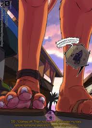 Rule 34 - 4 Toes Absurd Res Anthro Claws Clothing Dialogue Dirty Feet  Doggydog Doggydog (character) Duo Feet Flip Flops Foot Fetish Foot Focus  Foot Play Footwear Hi Res Male Malemale Micro