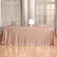 Partydelight Sequin Rectangular Sequin Tablecloth Wedding Table Cloth Rose Gold 90 X1 Rose Gold Wedding Decor Rose Gold Table Cloth Gold Wedding Decorations