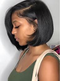 A short wavy hairstyle is almost self styling, requiring very little effort from home to reproduce. 8 Inches Remy Full Lace Human Hair Sleek Bob Hair Styles Long Hair Styles Bob Hairstyles