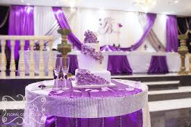 Pin By Pamela S Lee Harris On Wedding Cakes Wedding Cake Table Decorations Silver Wedding Decorations Purple Wedding Cake Table