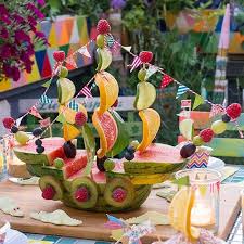 Watermelon Kiwi Fruit Sliced Pirate Ship In 2020 Kinder Geburtstag Essen Kinder Party Essen Partyessen Kinder