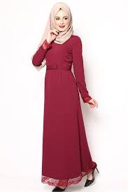 Tesettur Elbise Kol Ve Etek Dantelli Bordo Srn 6091 Elbise Modelleri Elbise The Dress