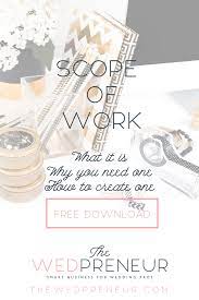 Scope Of Work For Wedding Pros Wedding Business Ideas Wedding Planning Business Wedding Planning List