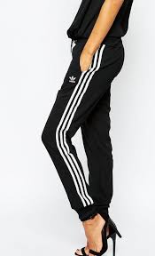 Adidas Originals Three Stripe Cuffed Sweatpants In Black Adidas Adidas Sweatpants Women Adidas Outfit Adidas Outfit Women