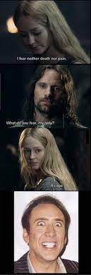 Nicolas Cage Meme Lord Of The Rings Funny Lotr