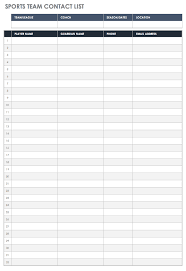 Free Contact List Templates Smartsheet