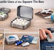 Square Shape Metal Candy Tin Box Mint Tin Container ...