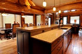 Cedars reputation for being a naturally durable wood makes it perfect for all outdoor projects. Western Red Cedar Ranch Style Log Home Rustic Kitchen Denver By Mountain Log Homes Of Co Inc Houzz
