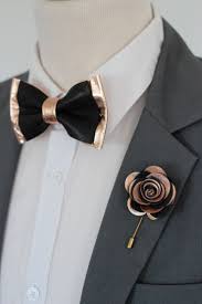 Black And Gold Bow Tie Amazon Rose Gold Flower Lapel Pinbow Tierose Gold Wedding Etsy Leather Bow Tie Rose Gold Flower Copper Wedding