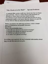 Start with the recipient's name and title on the first line, followed by the street address on the second, the city, province, and state with the postal code on the next line. 12 3 2019 The Check Is In The Mail Special Chegg Com