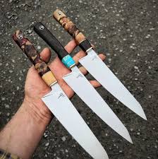 These concept kitchen knives were inspired by the story of the sword in the stone. Fingal Ferguson Stunning Handmade Knives