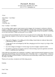 Engineer Cover Letter Example Sample
