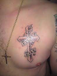 Pin On Men Cross Tattoos On Torso