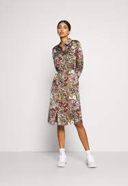 Vero moda high rise regular straight jeans. Vero Moda Vmemely Belt Dress Freizeitkleid Green Moss Emely Grun Zalando Sk