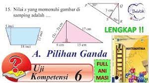 Jawaban ayo kita berlatih 73 bab 7 halaman 139 kelas 7 garis dan sudut. Uji Kompetensi 6 Pilihan Ganda Kelas 8 Smp Mts Teorema Phytagoras Matematika Paket Bse Halaman 45 Youtube