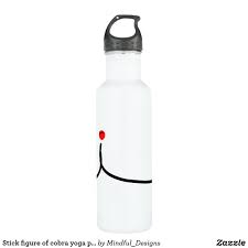 Stick Figure Of Cobra Yoga Pose Water Bottle Zazzle Com Bottle Cobra Pose Yoga Water Bottle
