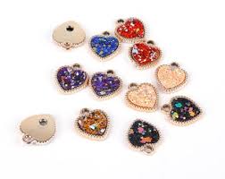 Heart Connector Charms, Fashion PVC Resin Sequins Charms for DIY Earrings  Jewelry Accessories