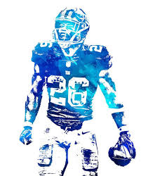 Saquon Barkley New York Giants Water Color Pixel Art 11 Art Print By Joe Hamilton In 2020 Ny Giants Football Nfl Football Art New York Giants
