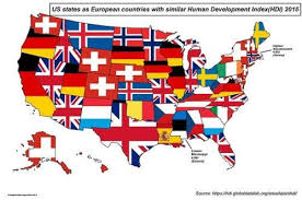 Us States As European Countries By Human Development Index 2015 Human Development Human Development Index U S States