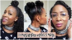 As a matter of fact, short hairstyles, if properly styled can also be quite wonderful and admiring. My Over 40 3 Quick And Easy Bad Hair Day Natural Hairstyles Under 5 Mins Mel S World Youtube